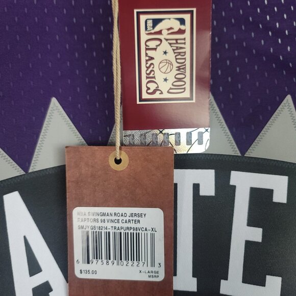 Mitchell & Ness Toronto Raptors Vince Carter 1998 - 99 NBA Basketball Jersey - Picture 9 of 10